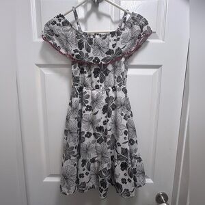 The Children's Place Black and White Floral Dress